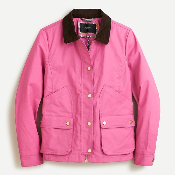 J. Crew Jackets & Blazers - New JCREW Size PXS P XS Petite Barn Jacket with Liberty Floral Intense Pink